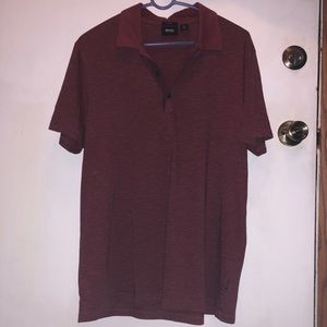Hugo Boss Red Stripped Polo Size M